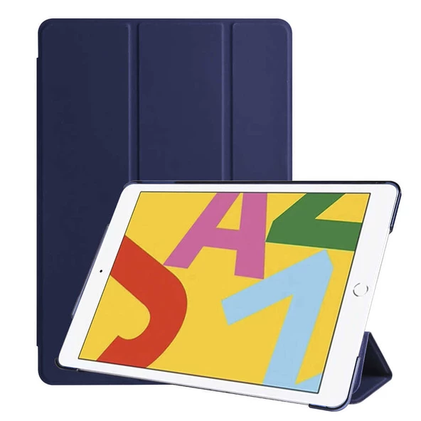 Apple iPad 10.2 (8.Nesil) Zore Smart Cover Standlı 1-1 Kılıf  Lacivert