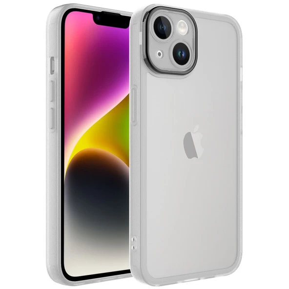 Apple iPhone 14 Kılıf Kamera Korumalı Transparan Zore Post Kapak Kılıf  Renksiz