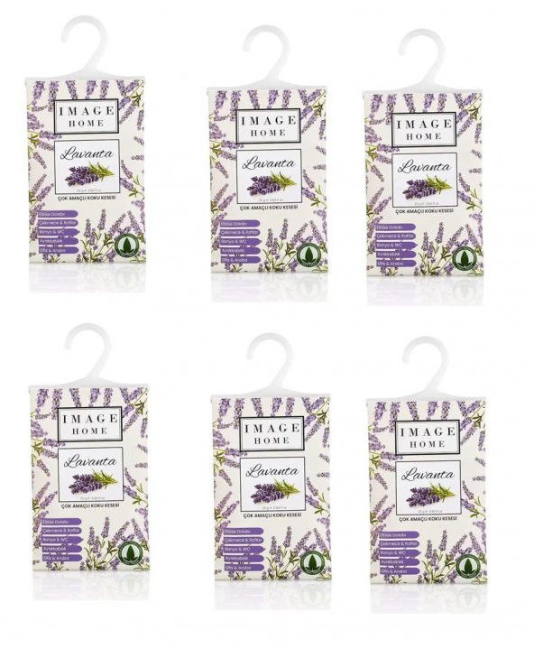Lavanta çok amaçlı koku kesesi -6 lı askılı dolap içi parfüm kokusu kesesi