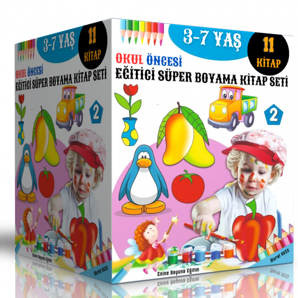 Okul Öncesi Eğitici Süper Boyama Kitap Seti (11 Kitap)