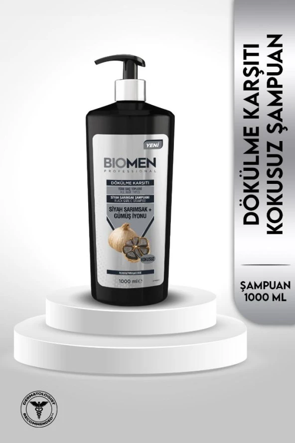 Biomen Professional Siyah Sarımsak&gümüş Iyonu Dökülme Karşıtı Şampuan 1000 Ml