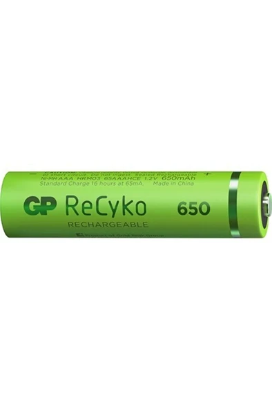 Gp 2'li Recyko 650 Serisi Nimh Aaa Ince Kalem Boy Şarjlı Pil(gp65aaahcemtr-2gb2) - Resim 3