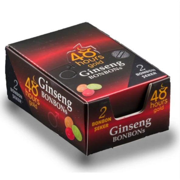 48 Hours Gold Ginseng Çikolata 3'lü + 2'li Bonbon Şeker - Resim 2