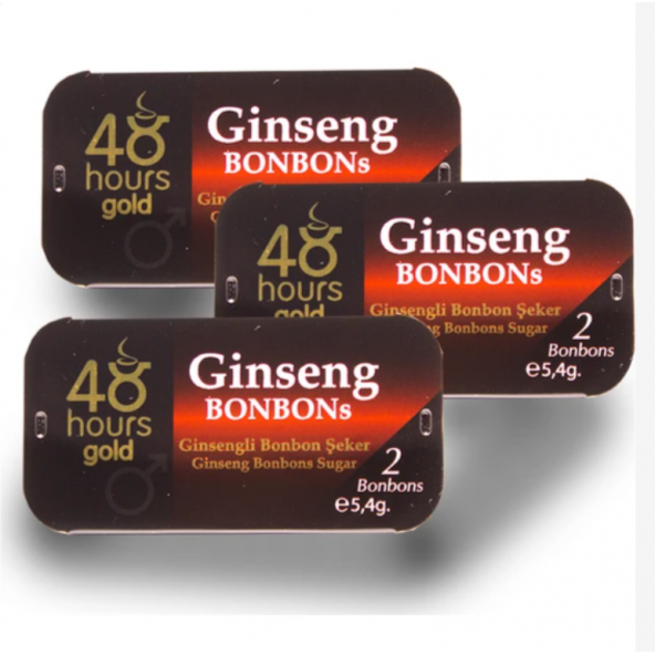 48 Hours Gold Ginseng Çikolata 3'lü + 2'li Bonbon Şeker - Resim 3