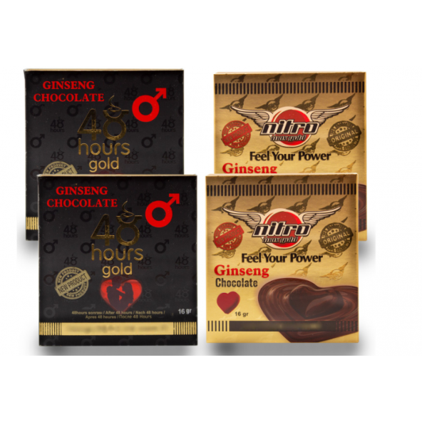 2 Adet 48 Hours Gold Ginseng Çikolata & Nitromax Ginseng Çikolata - Resim 3