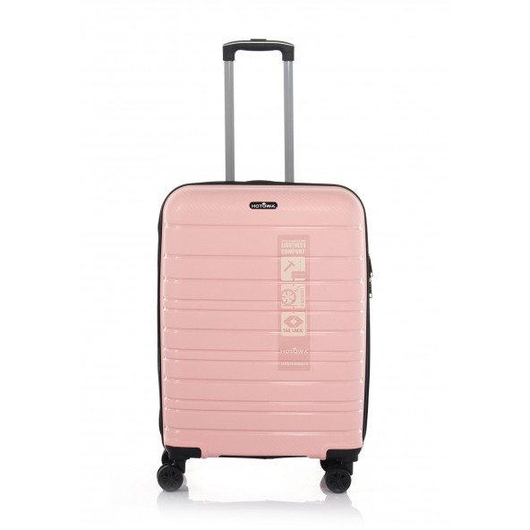 Hotowa Gold PP Valiz 8010 Pembe TSA Kilitli Büyük Boy - 2