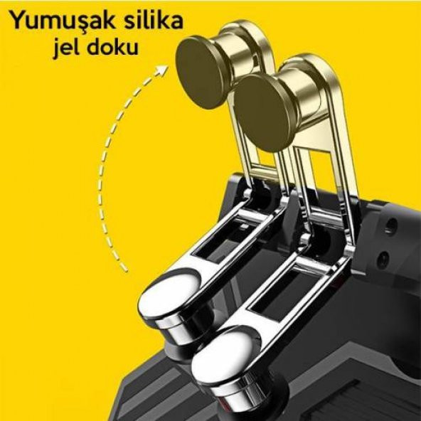 Polham 1200Mah Powerbankli Telefon Soğutuculu Fanlı Oyun Kolu, Pubg Ateş Tuşlu Soğutuculu Oyun Kolu - 6