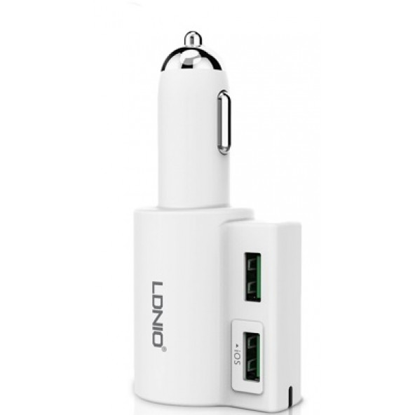 Araç Şarj Adaptörü 4.2a 2 Usb Araç Çakmaklık Ve Şarj Adaptörü Ldnıo Cm10 - 2