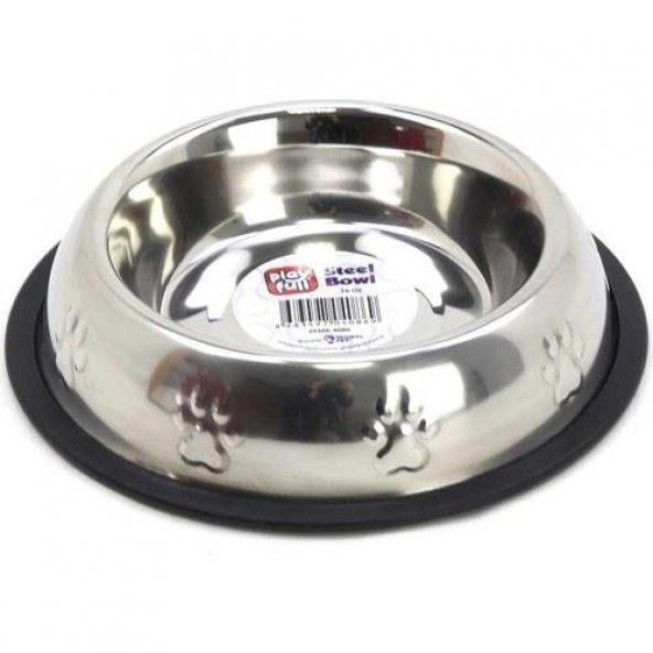 Playfull Pati Kabartma Desenli Çelik Mama ve Su Kabı 18CM 710ML - 2