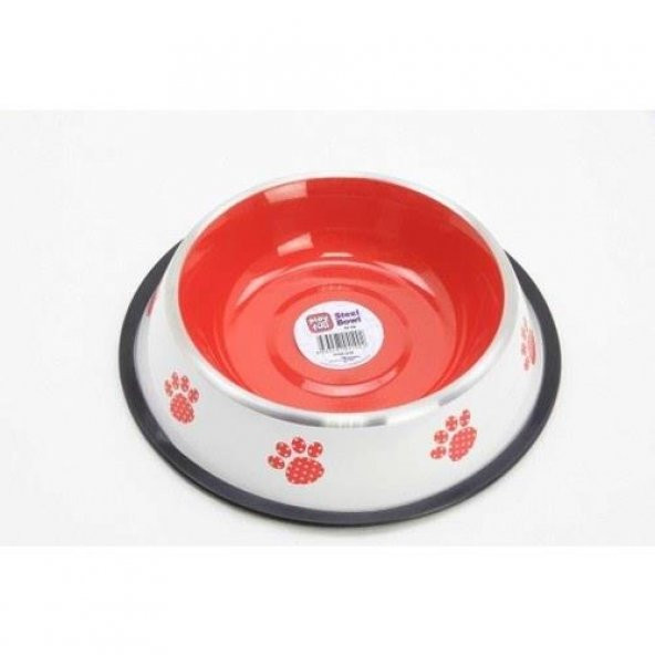 Playfull Renkli Desenli Çelik Mama ve Su Kabı 64 Oz - 2