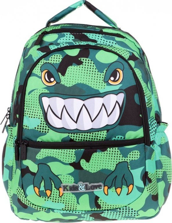 Kaukko Kids Love Square Dinozor Sırt Çantası L5121