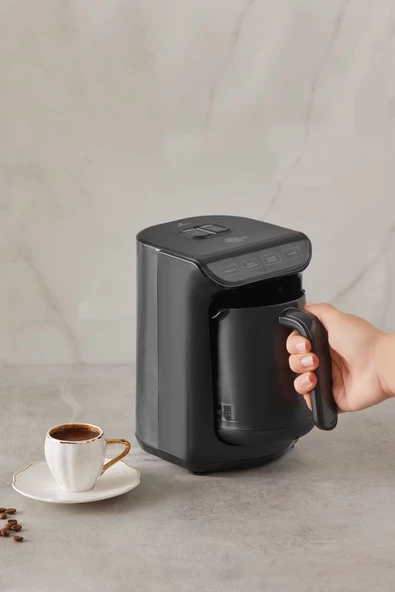 Hatır Köz Türk Kahve Makinesi Shiny Black 5 Fincan Kapasiteli Bol Köpüklü - 2
