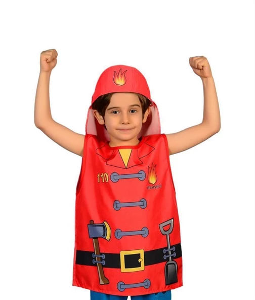 İTFAİYECİ KOSTÜMÜ BASKILI - 2