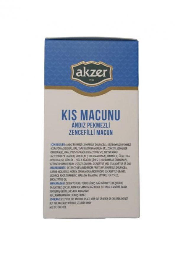 Akzer Kış Macunu Andız Pekmezli Zencefilli Ballı Karışım 300gr - 2