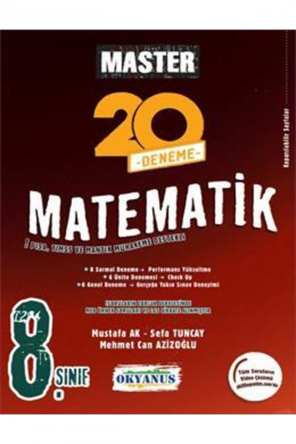 8. Sınıf Master 20 Matematik Denemesi