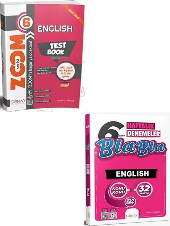 6. Sınıf ZOOM English Test BOOK + Bla Bla English Haftalık Denemeler