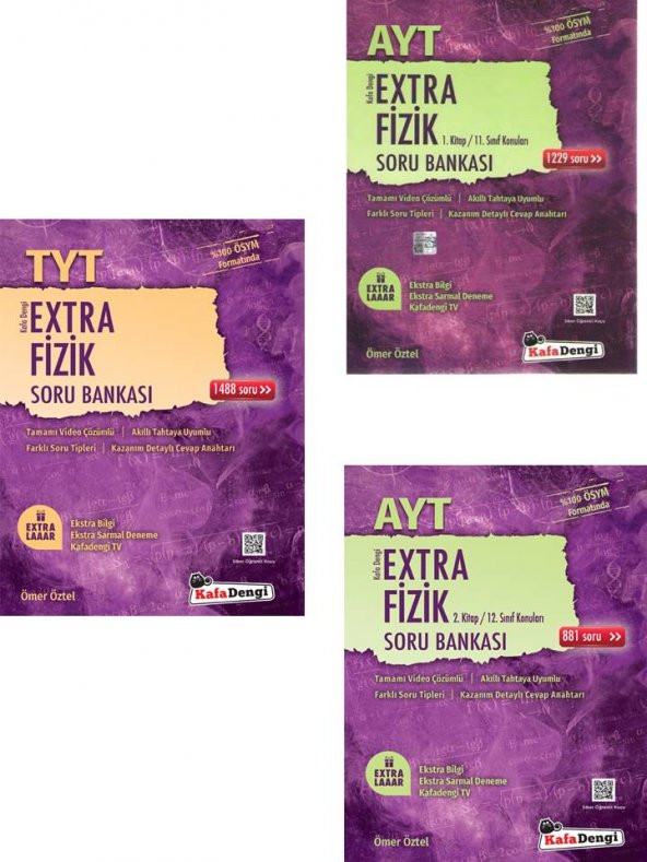 TYT Extra Fizik Soru Bankası+AYT Extra Fizik Soru Bankası / 1. Kitap+2.Kitap