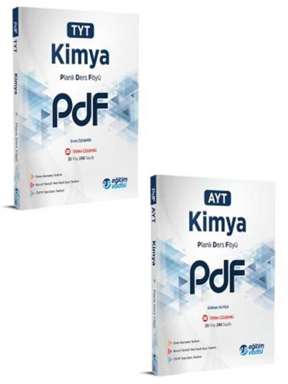 Eğitim Vadisi PDF TYT Kimya + PDF AYT Kimya