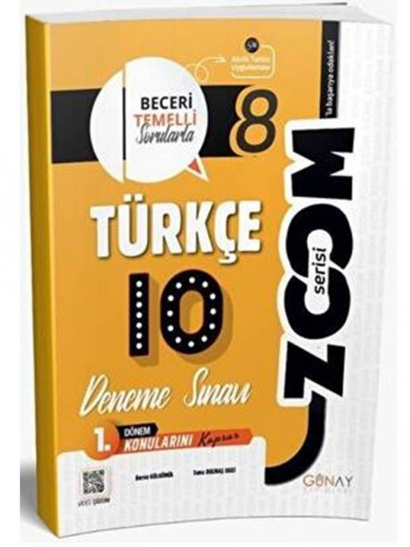 8. Sınıf 1. Dönem Türkçe Soru Bankası + Görsel ve Sözel Yetenek Soru Bankası + Türkçe ZOOM Deneme - 3
