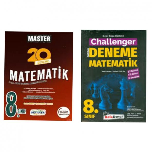 8.Sınıf Okyanus Yayınları Master Matematik + Challenger Matematik Deneme