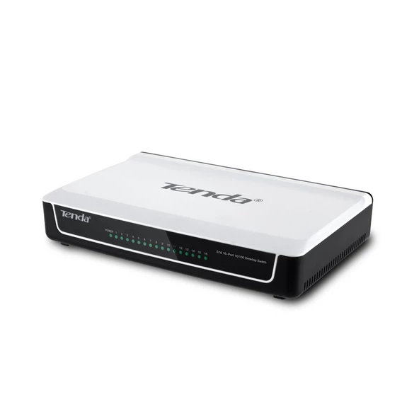 TENDA 10/100Mbps 16xPort Siyah-Beyaz Masaüstü Switch S16 - 2