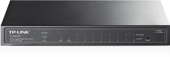 OMADA 10/100/1000Mbps 8xPort PoE 2 SFP Çelik Kasa Switch TL-SG2210P