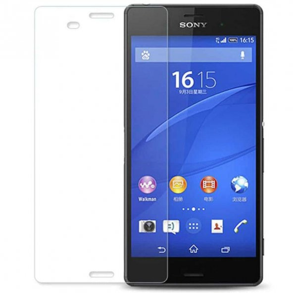 Sony Xperia Z3 Ekran Koruyucu 9H 2.5D Parlak HD Şeffaf Kırılmaz Temperli Cam Ekran Koruma (SH53PWT) - 3