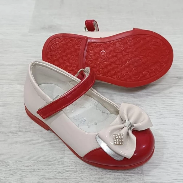 Fiyra 8009 Pembe-Beyaz Cırtlı El Yapımı Ortapedik Kız Bebe Babet Ayakkabı - 6