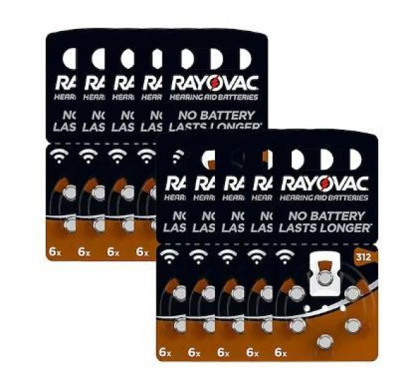 Rayovac 312 İşitma Cihazı Pili 6'lı 10 Paket