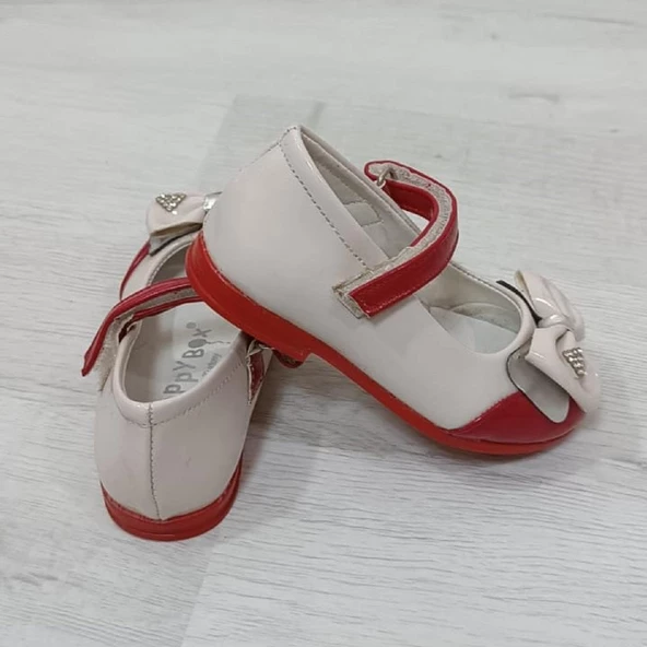 Fiyra 8009 Pembe-Beyaz Cırtlı El Yapımı Ortapedik Kız Bebe Babet Ayakkabı - 2