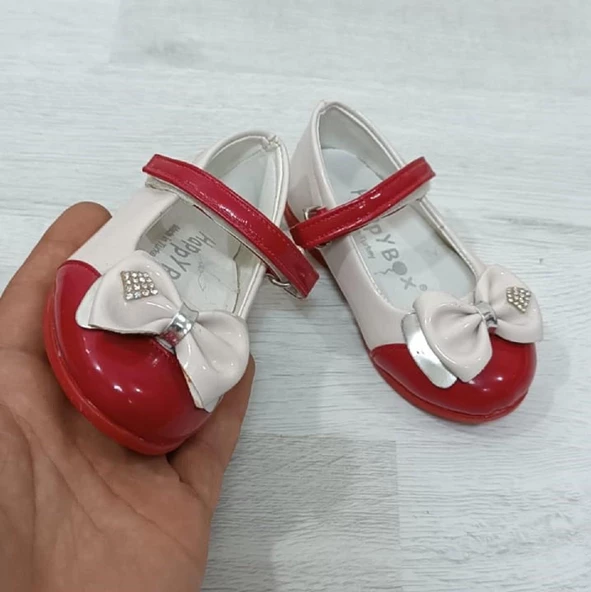 Fiyra 8009 Pembe-Beyaz Cırtlı El Yapımı Ortapedik Kız Bebe Babet Ayakkabı - 5