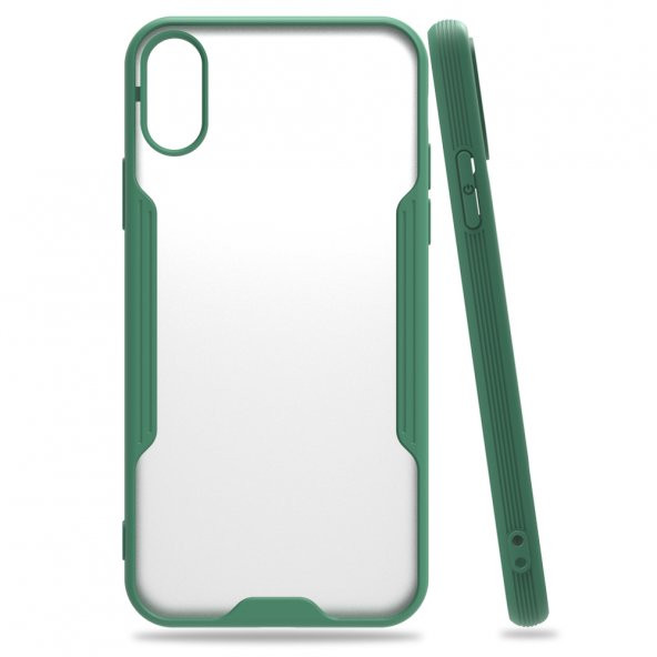 iPhone X Kılıf Platin Silikon - Yeşil - 1