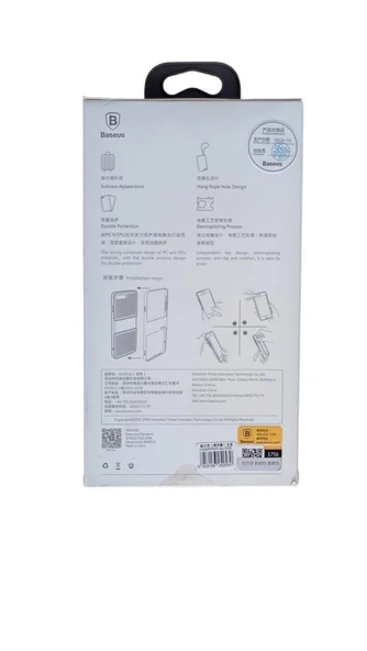 Baseus Apple iPhone 7 / 8 / SE Travel Series Case Şeffaf Kılıf - Koyu Lacivert - Resim 2