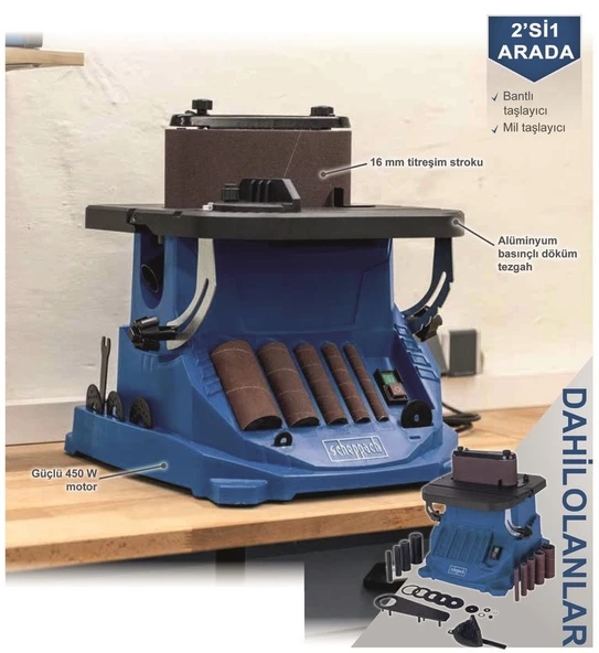 Scheppach Osm600 Salınımlı Bant Ve Silindir Zımpara Makinesi - Resim 3