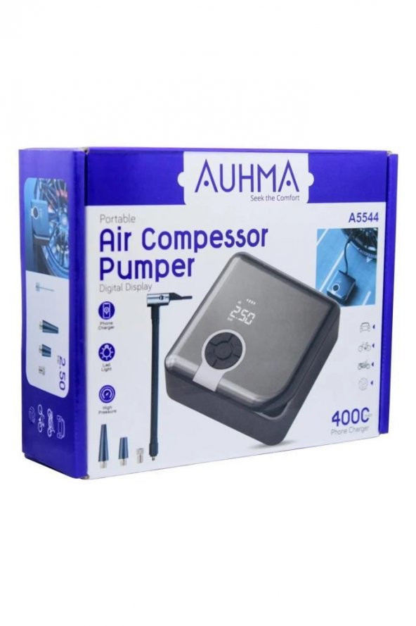 Auhma Şarjlı Dijital Lastik Şişirme Pompası A5544 - 2
