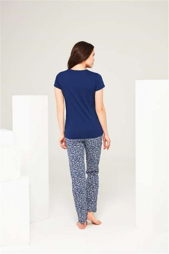 Mod Collection 3691 Kadın 3 Düğmeli Pijama Takım - 2