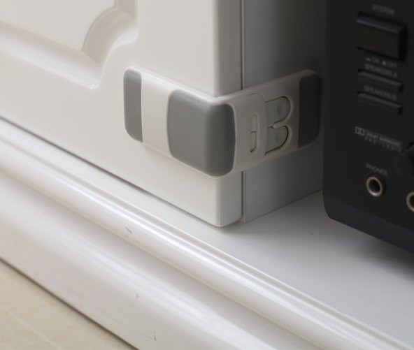 Miny Baby Çekmece Kilidi Çift Emniyetli - Gri - 2