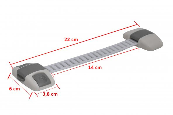 Miny Baby Buzdolabı - Dolap Çok Amaçlı Kilit - Gri - 5