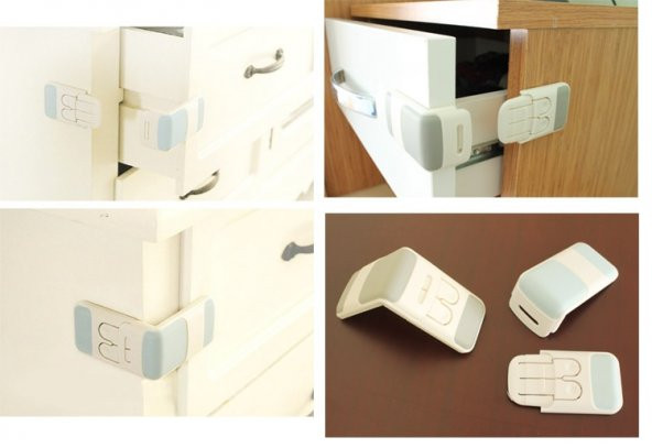 Miny Baby Çekmece Kilidi Çift Emniyetli - Gri - 5