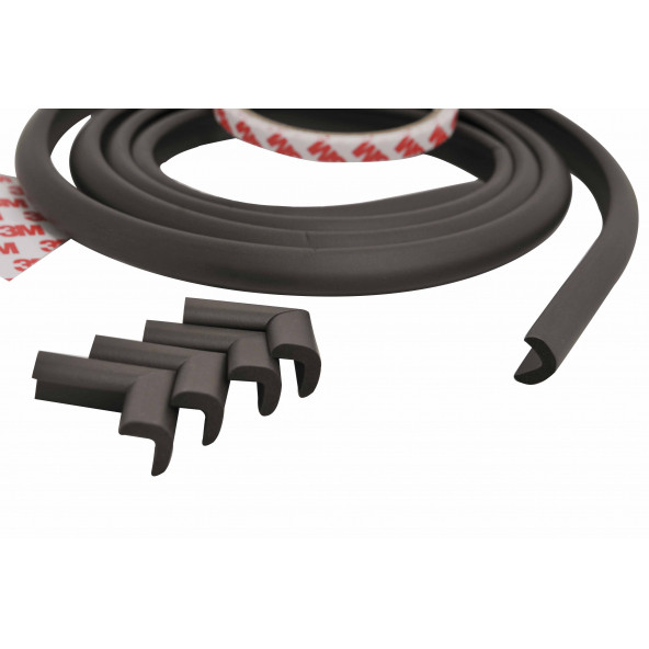 Miny Baby - Miny Kenar + Köşe Koruyucu 2M Kenar + 4 Adet Köşe-Kahverengi - 2