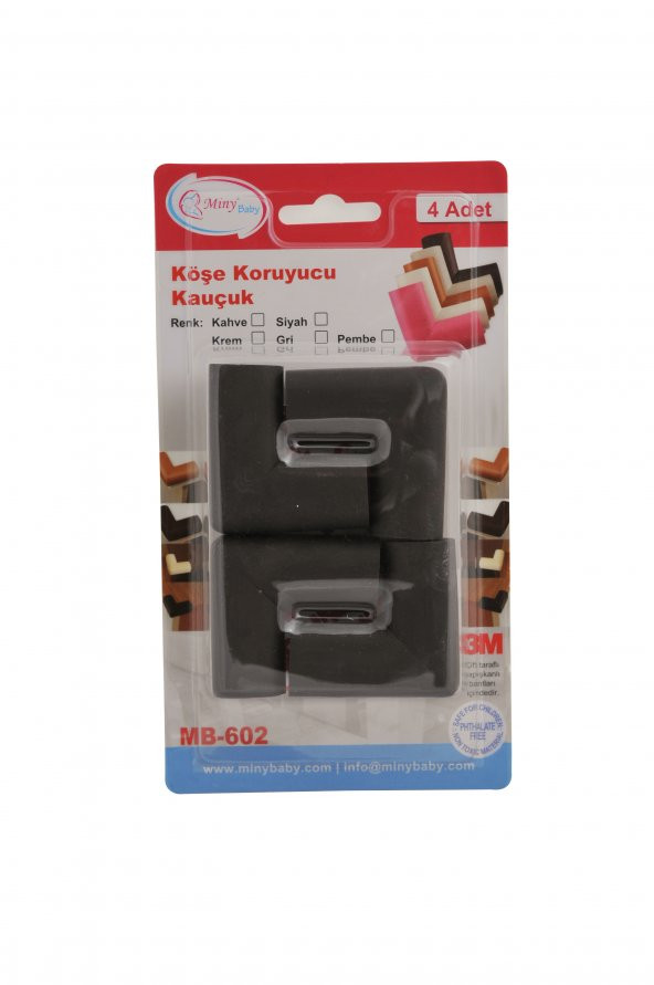 Miny Baby Kauçuk Köşe Koruyucu   4 Lü / Kahverengi