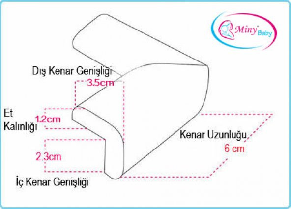 Miny Baby Kauçuk Köşe Koruyucu   4 Lü / Krem - 3
