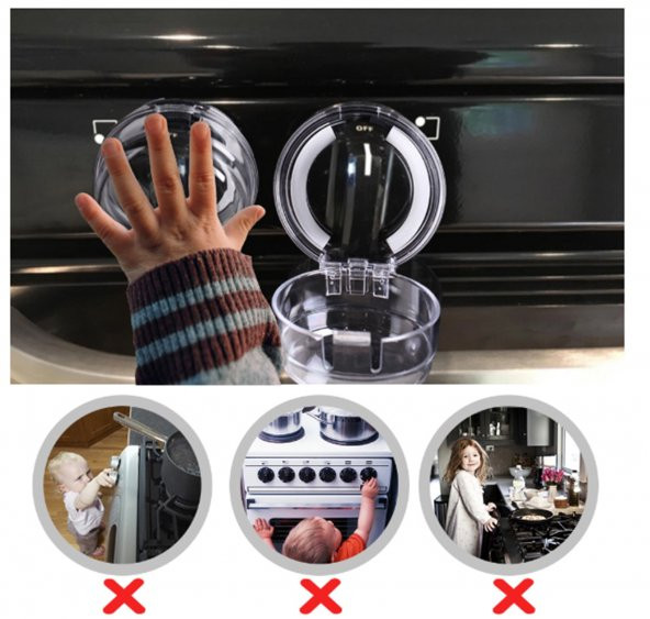 Miny Baby Ocak/Fırın Gaz Düğmesi Güvenlik Kapağı 4 Adet