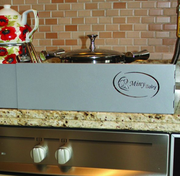 Miny Baby Genişleyebilen Ocak Bariyeri - Gri - 5