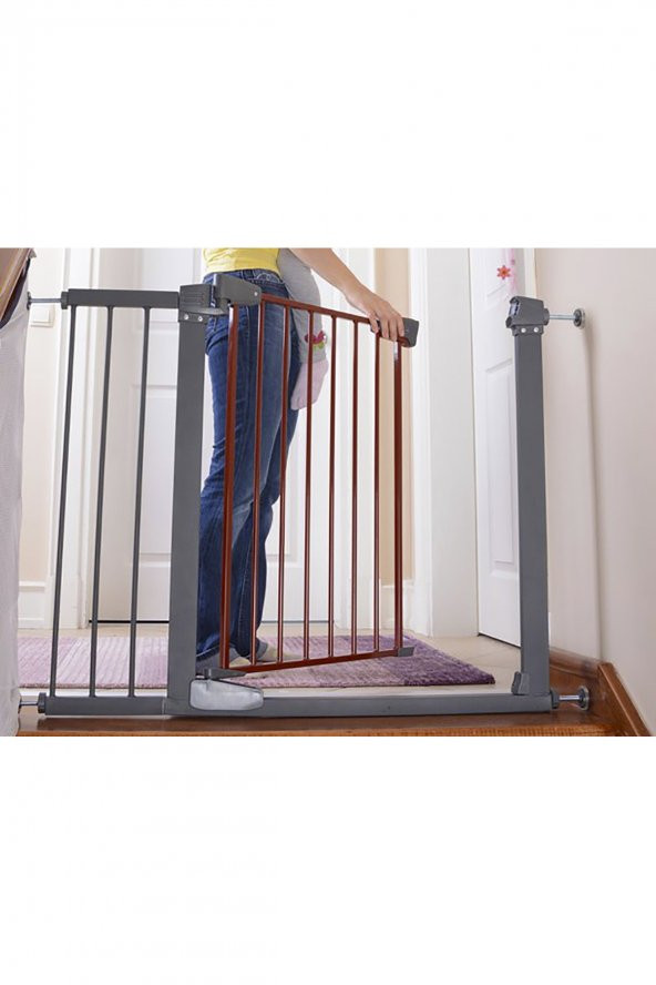 Miny Baby Otomatik Kapanır German Style Stop / Auto Close Güvenlik Kapısı / Kahverengi - 6