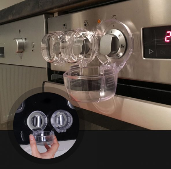 Miny Baby Ocak/Fırın Gaz Düğmesi Güvenlik Kapağı 4 Adet - 3