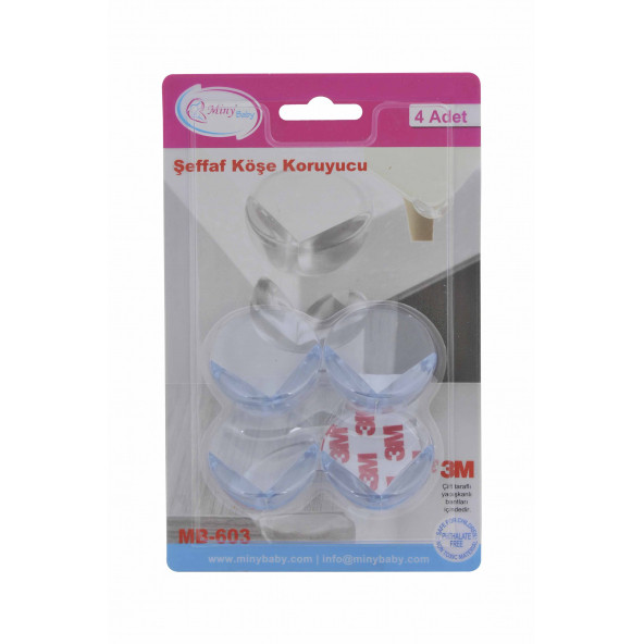 Miny Baby Şeffaf Köşe Koruyucu / 4 Lü - 10