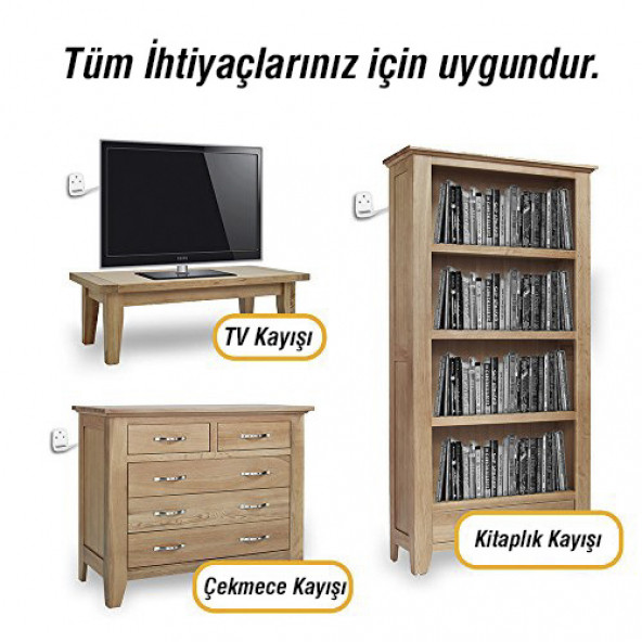 Miny Baby Siyah Eşya Dolap Sabitleme Deprem Güvenliği Siyah - 2