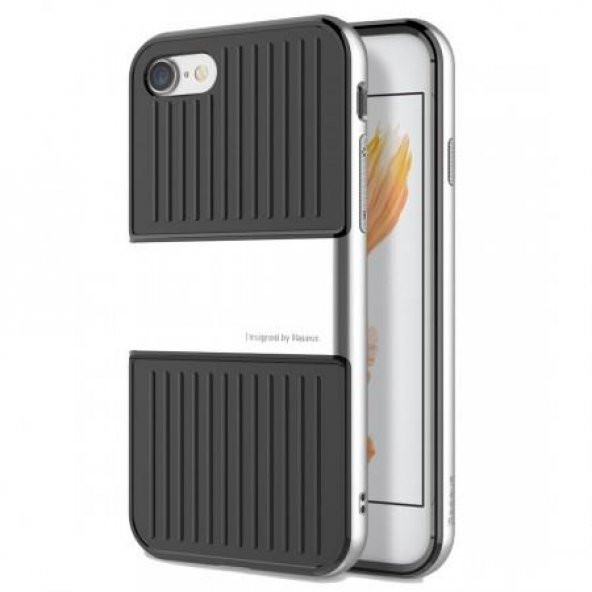 Baseus Apple iPhone 7 / 8 / SE Travel Series Case Kılıf - Light Silver