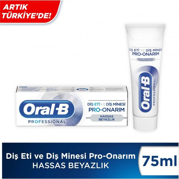 Oral-B Professional Diş Eti ve Diş Eti Minesi Pro Onarım Hassas Beyazlık Diş Macunu 75 ml
